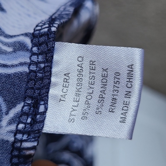 Tacera Navy Floral Flowy Short Dress M Medium - Picture 4 of 6